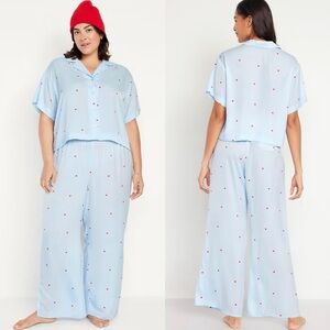 VALENTINES DAY! | NWT Old Navy Satin Pajama Sleep Set in Hearts 2X